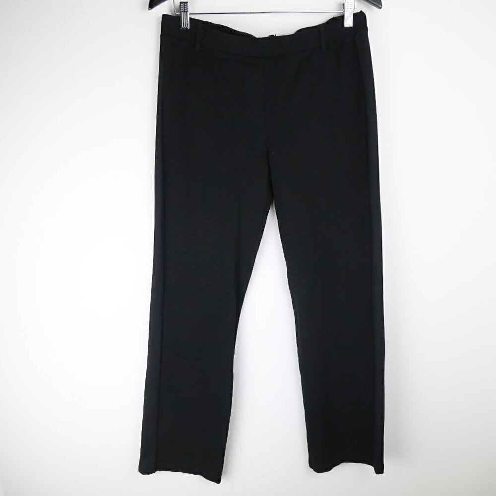 BETABRAND Straight Leg Classic Stretch Dress Pant Yoga in Black Sz Large Petite